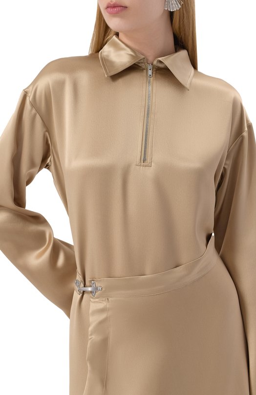 Атласное платье Nanushka NW25RSDR02672 Бежевый  NW25RSDR02672 Фото 5