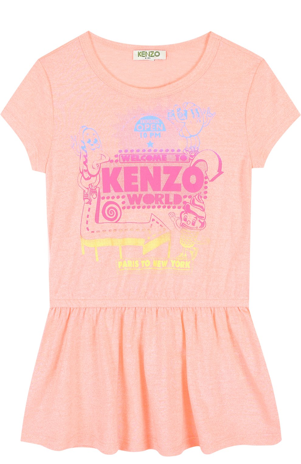 Мини-платье джерси с принтом KENZO, арт. KL30098/3A-6A, фото 1
