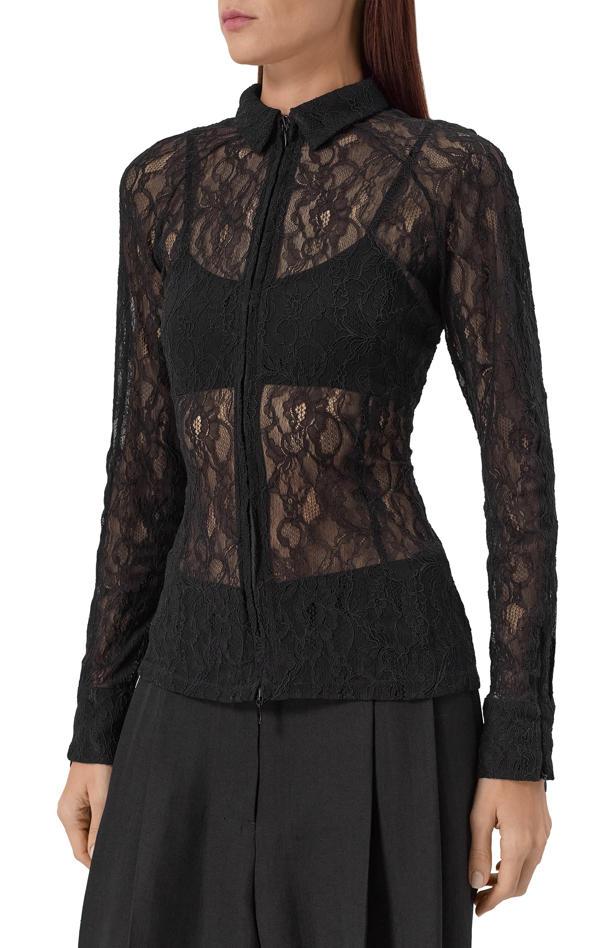 Блузка MSGM черного цвета по цене 52150 руб., арт. 3942MDE10/257812, фото 3 Блузка MSGM, арт. 3942MDE10/257812, фото 3