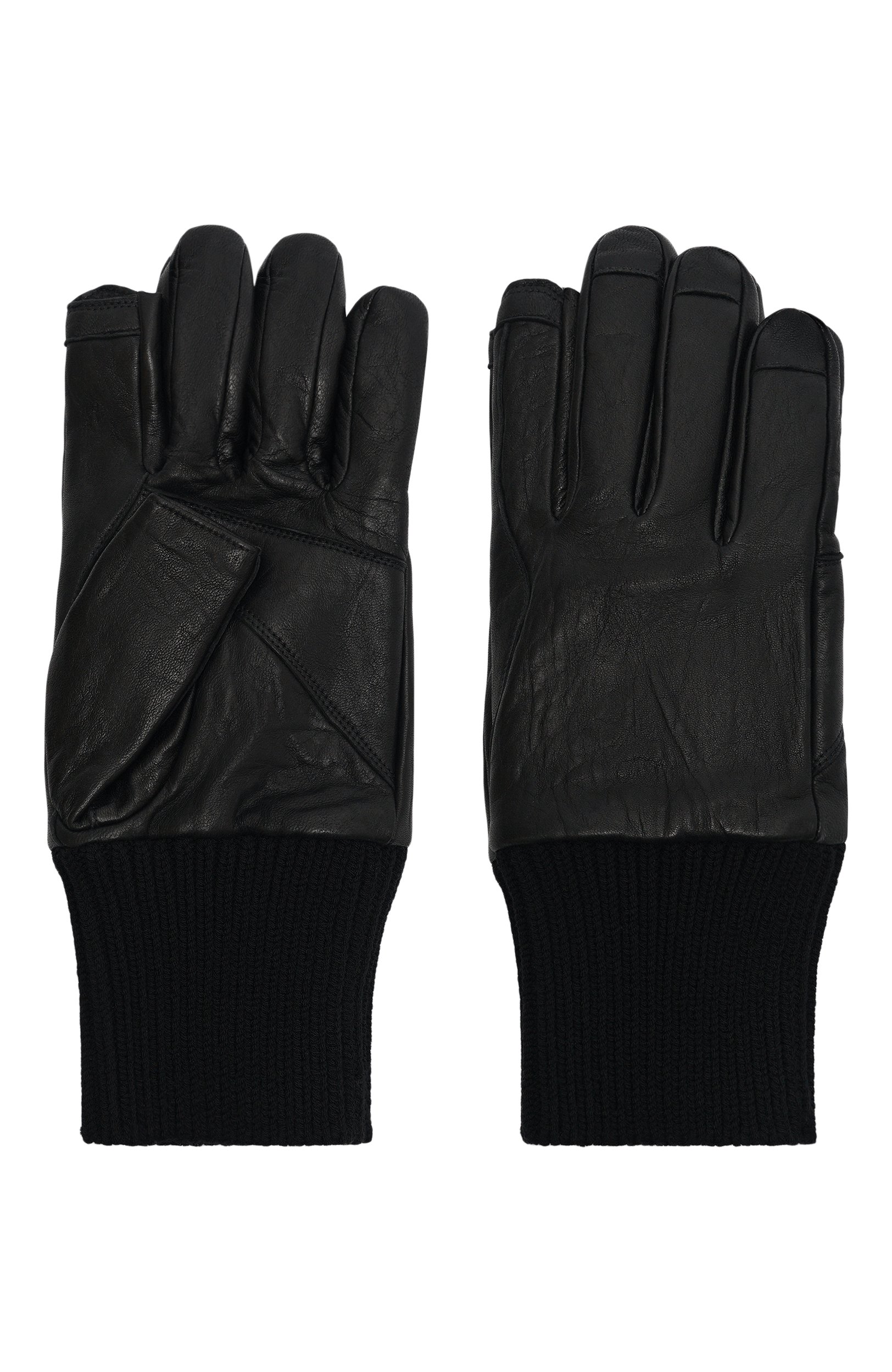 Кожаные перчатки RICK OWENS черного цвета по цене 79150 руб., арт. RU02F4458/LBE, фото 2 Кожаные перчатки RICK OWENS, арт. RU02F4458/LBE, фото 2