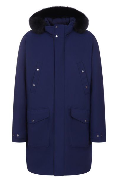 Мужская парка с отделкой из меха лисицы STEFANO RICCI, арт. M6J5400061/PA003R/60