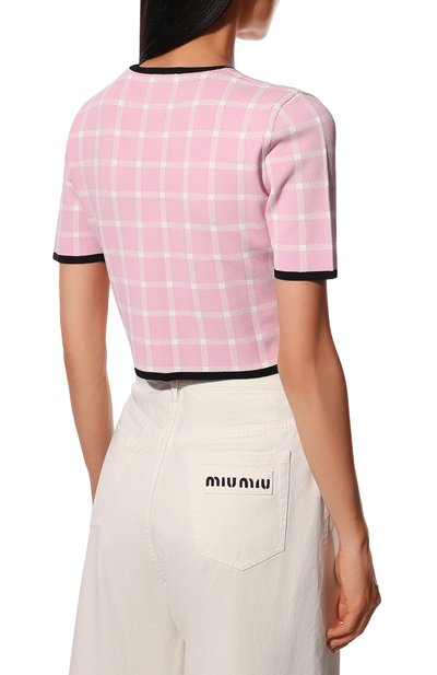 Кардиган из вискозы MIU MIU, арт. MMF412-1YQ1-F0028, фото 4