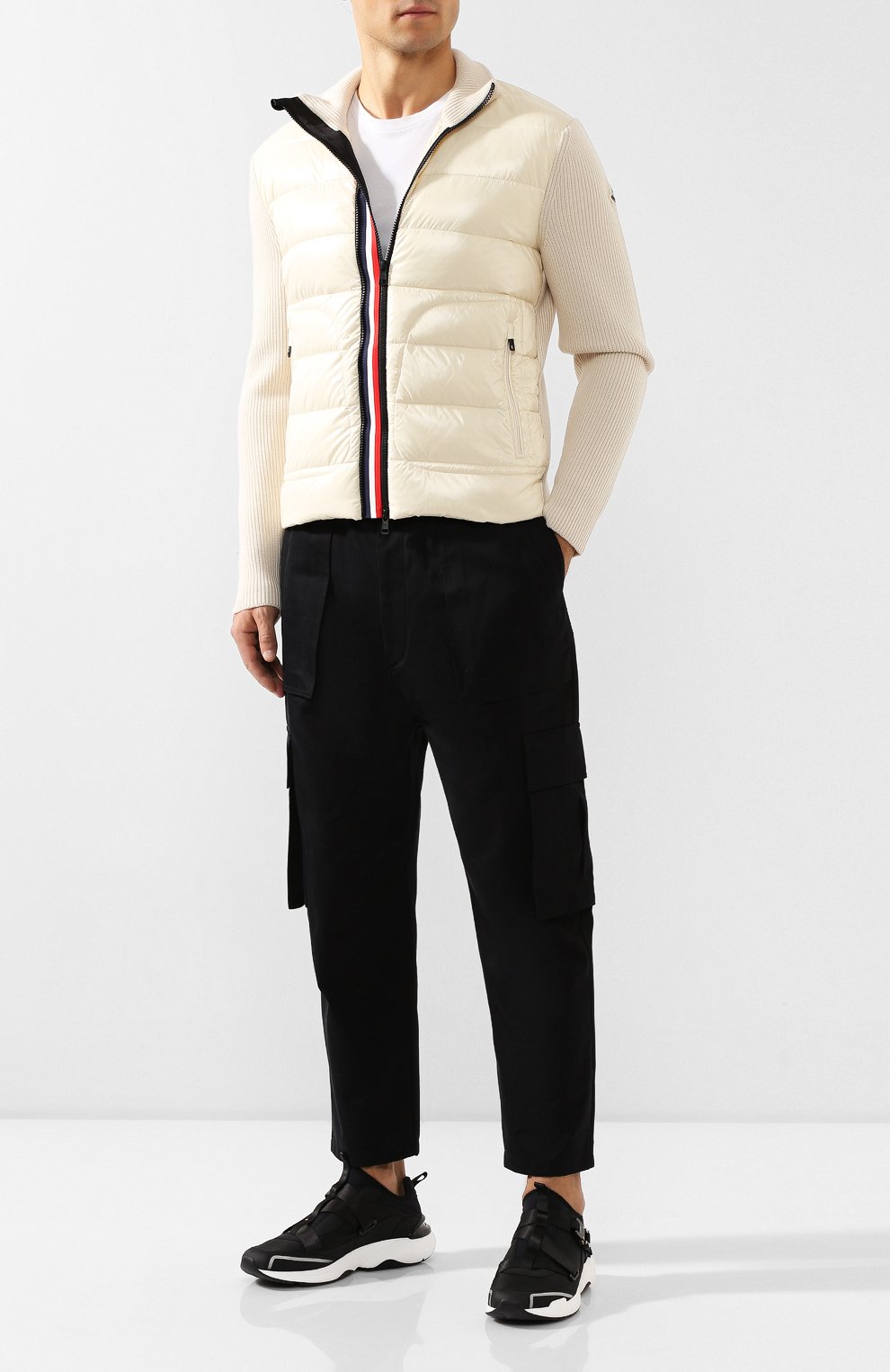 Комбинированный кардиган MONCLER, арт. E2-091-94166-00-9699Z, фото 2