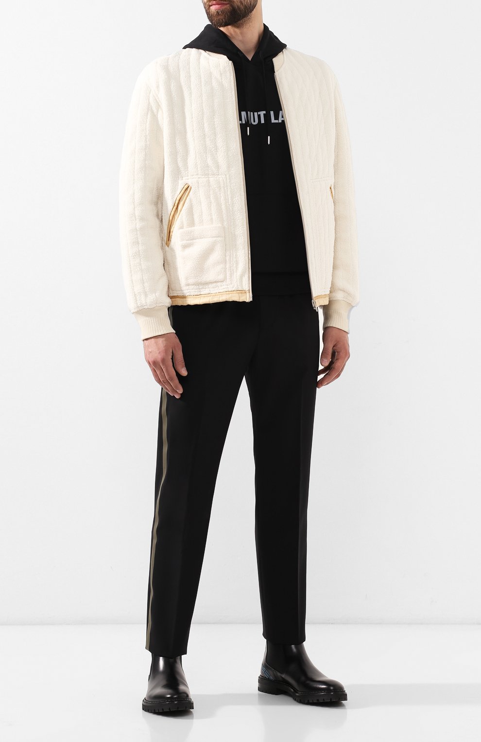 Шерстяные брюки HELMUT LANG черного цвета по цене 37600 руб., арт. J04HM208, фото 2 Шерстяные брюки HELMUT LANG, арт. J04HM208, фото 2