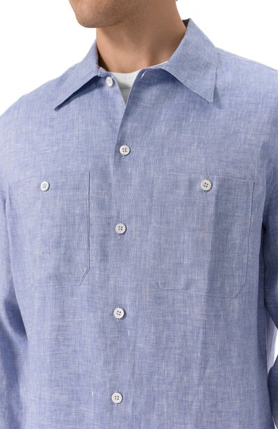 Льняная рубашка BRUNELLO CUCINELLI, арт. MM6840658, фото 5