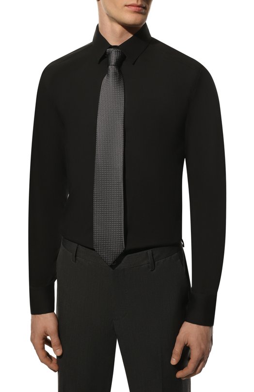Хлопковая сорочка Dolce & Gabbana G5EJ0T/FUEEE Чёрный  G5EJ0T/FUEEE Фото 4