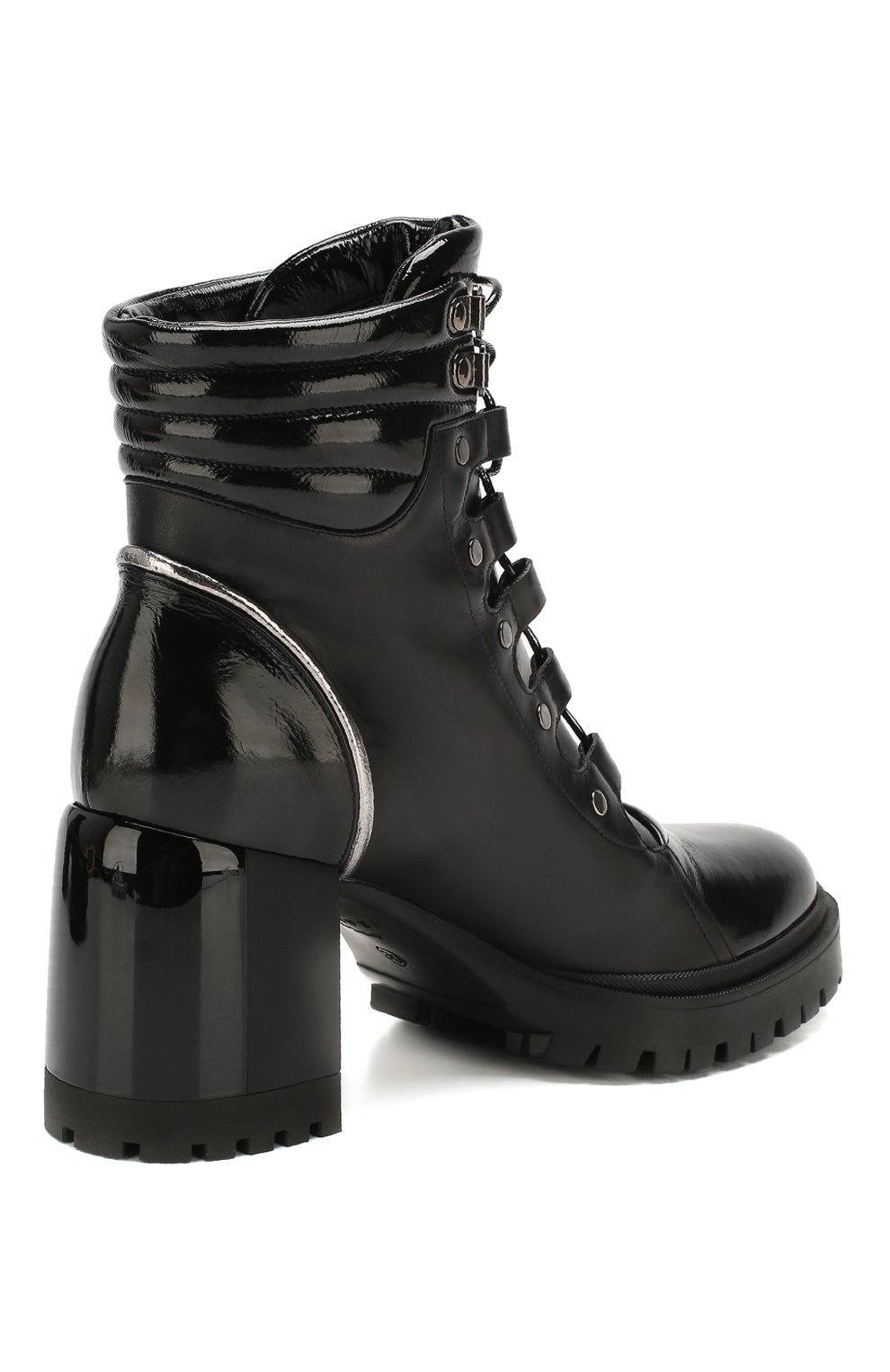 Кожаные ботильоны CASADEI черного цвета по цене 127500 руб., арт. 1R138N0701C02719000, фото 4 Кожаные ботильоны CASADEI, арт. 1R138N0701C02719000, фото 4