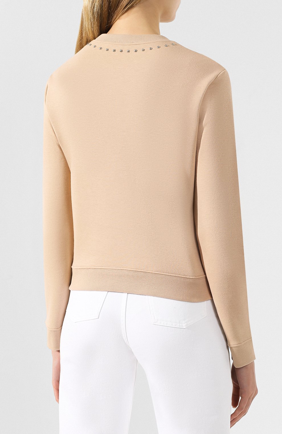 Хлопковый пуловер REDVALENTINO розового цвета по цене 32150 руб., арт. RR0MF00N/CFM, фото 4 Хлопковый пуловер REDVALENTINO, арт. RR0MF00N/CFM, фото 4