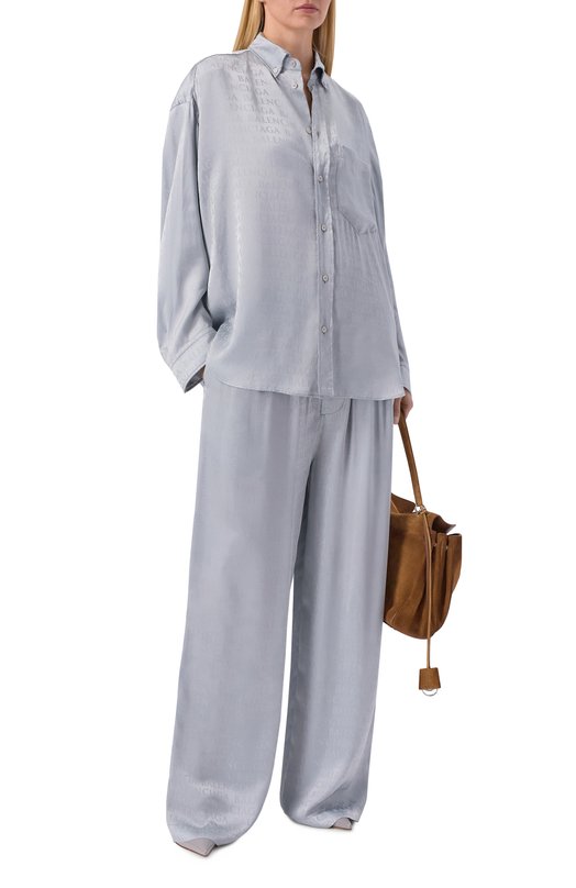 Рубашка из вискозы Balenciaga 850978/TT054 Серый  850978/TT054 Фото 2