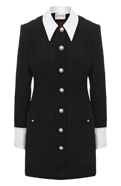 Платье из шерсти и вискозы BOTROIS черного цвета по цене 35900 руб., арт. SKU0000713, фото 1 Платье из шерсти и вискозы BOTROIS, арт. SKU0000713, фото 1