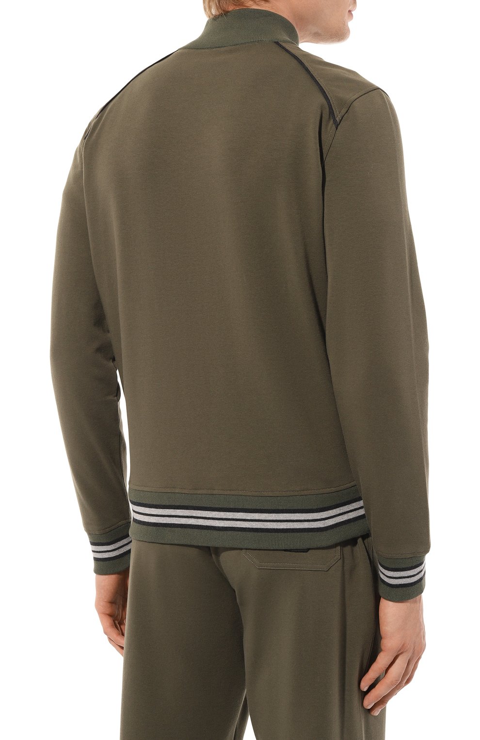 Хлопковая толстовка STEFANO RICCI хаки цвета по цене 108000 руб., арт. K101028R31/T23350, фото 4 Хлопковая толстовка STEFANO RICCI, арт. K101028R31/T23350, фото 4