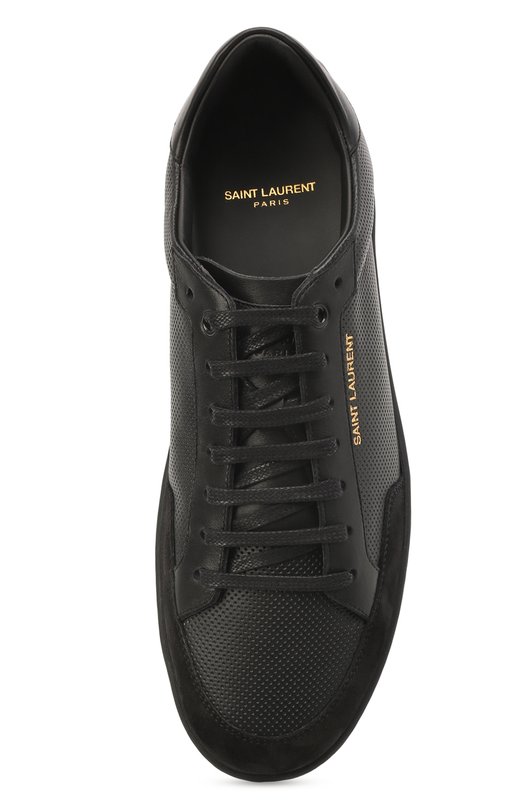 Кожаные кеды Court Classic SL/10 Saint Laurent 603223/1JZ30 Чёрный  603223/1JZ30 Фото 6