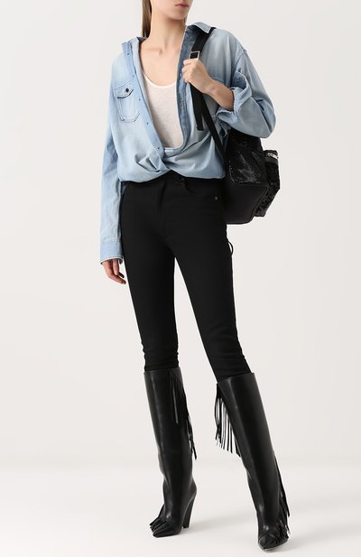 Шерстяной топ без рукаво в SAINT LAURENT, арт. 468832/Y2TI2, фото 2