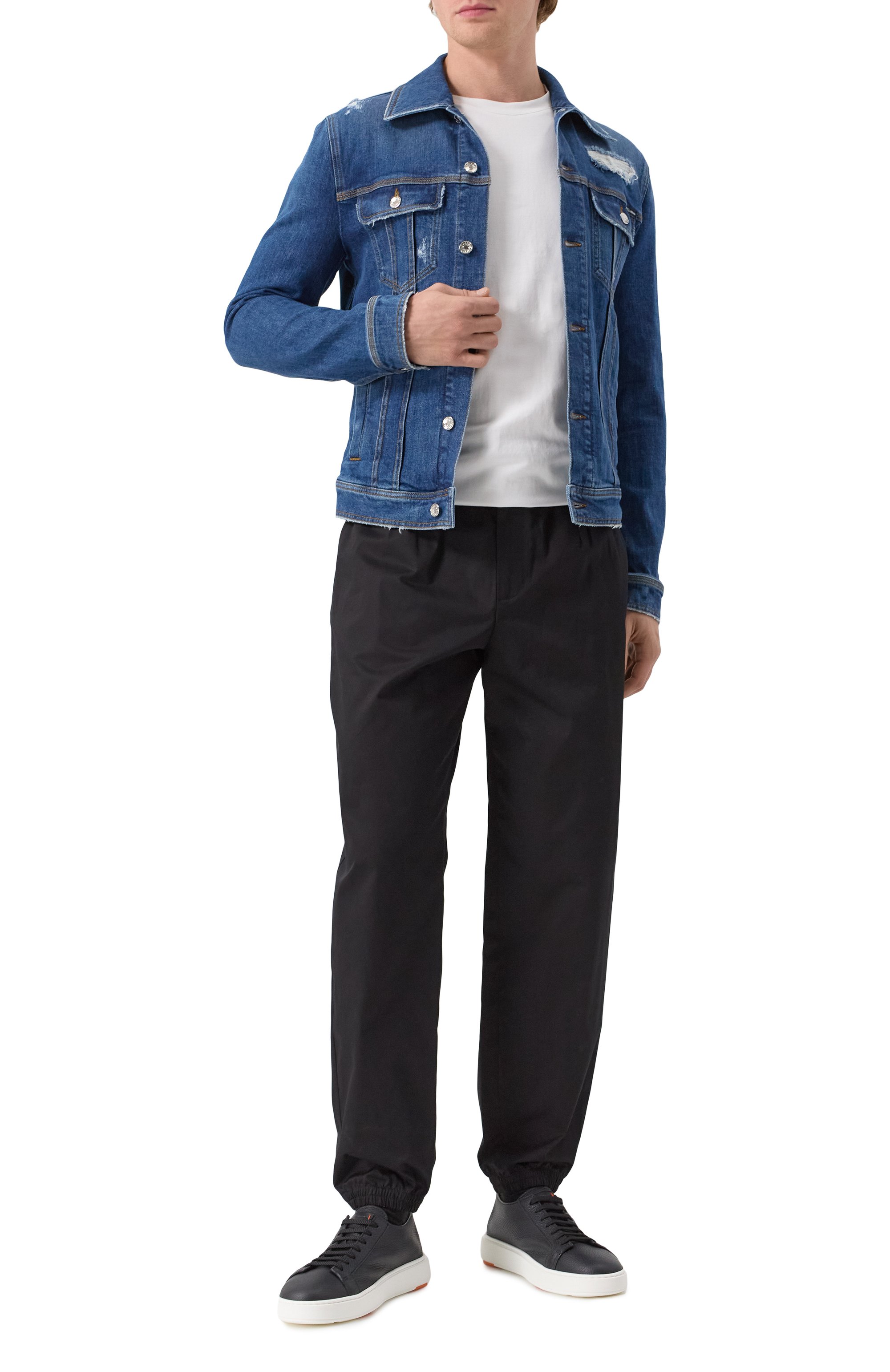 Хлопковые джоггеры DOLCE & GABBANA, арт. GP0D4T/FUFJR, фото 2