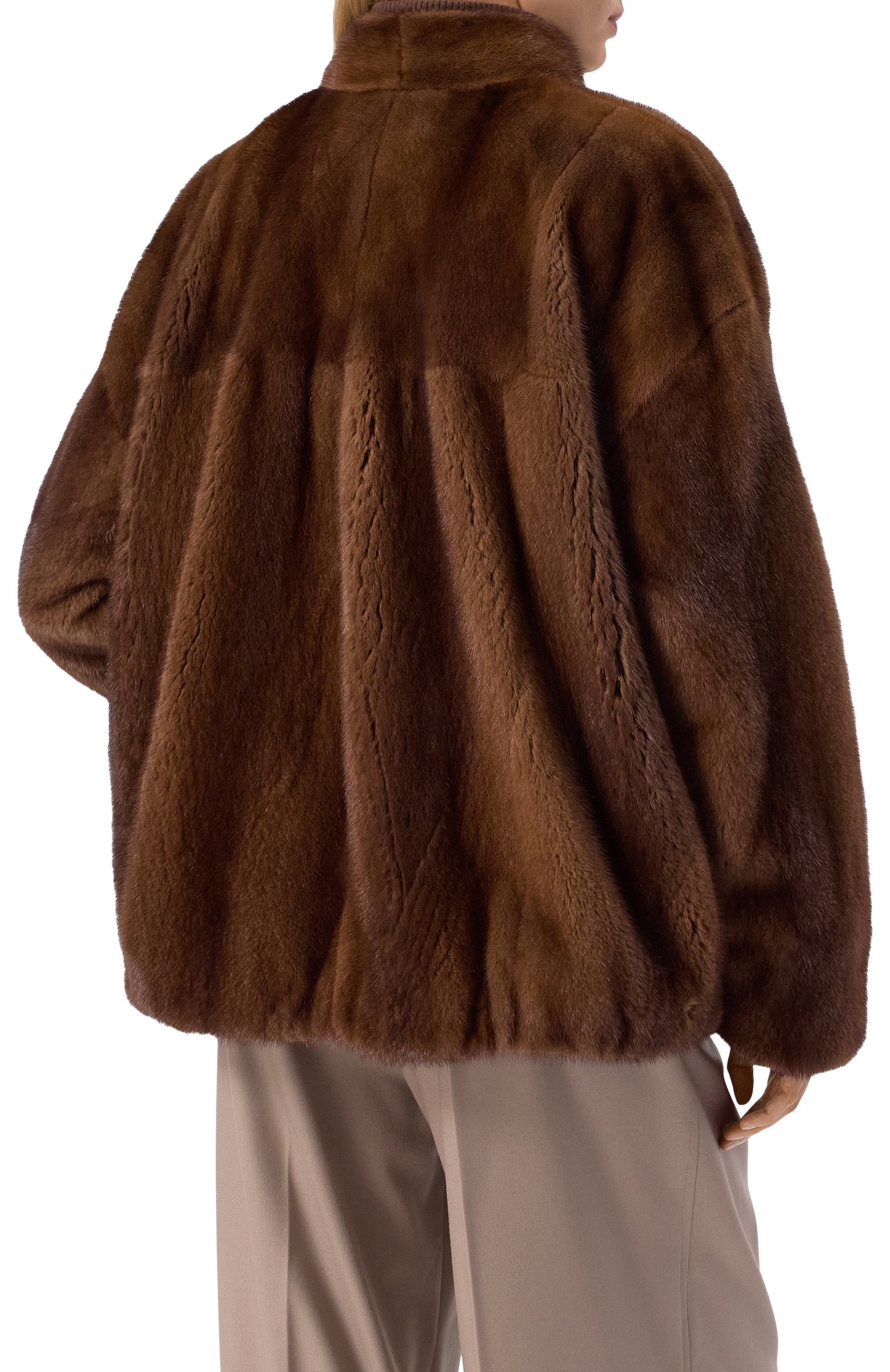 Шуба из норки MVST коричневого цвета по цене 1210000 руб., арт. FTRBCK-Y406V/F1150, фото 4 Шуба из норки MVST, арт. FTRBCK-Y406V/F1150, фото 4