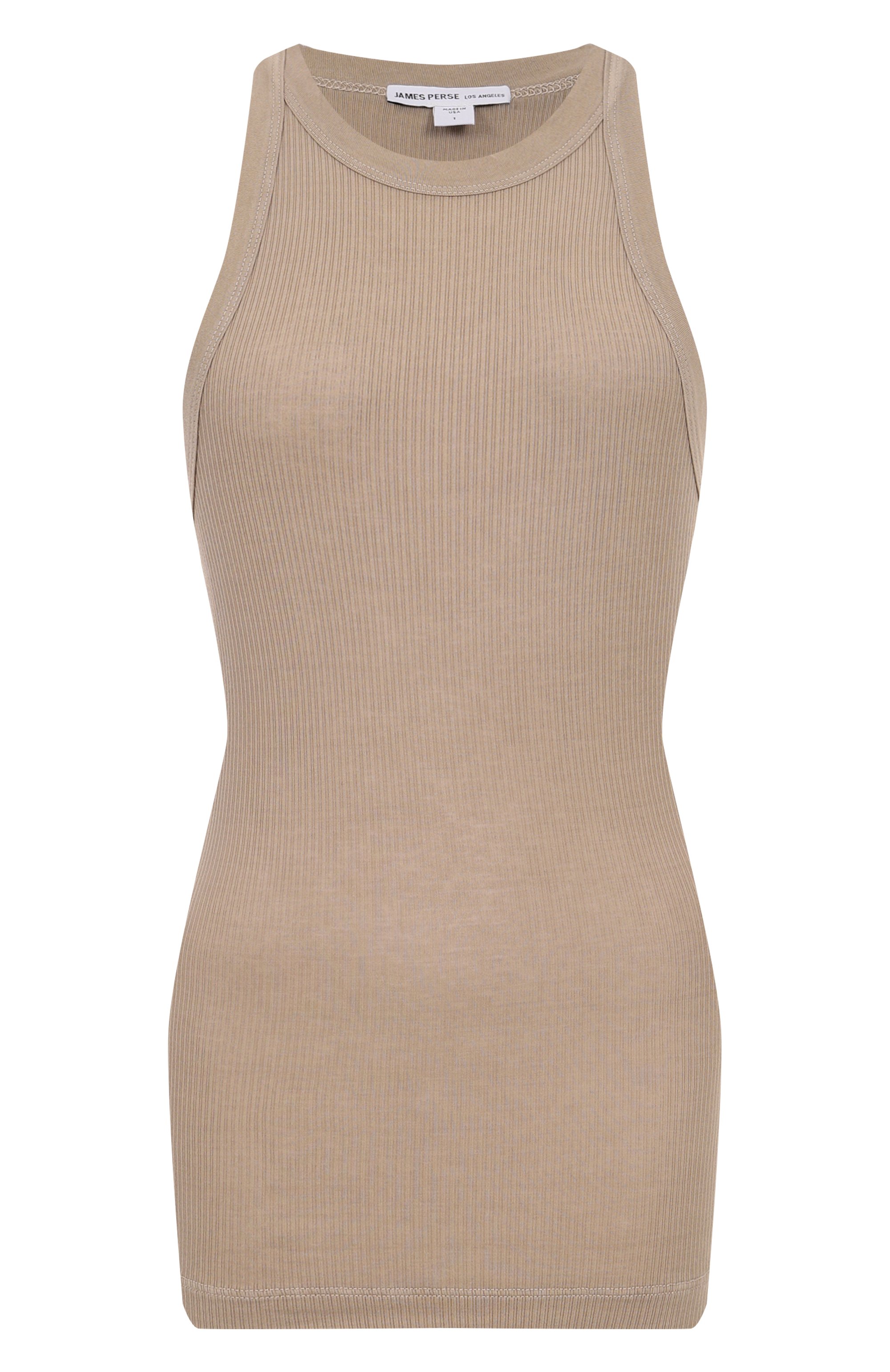 Хлопковая майка JAMES PERSE бежевого цвета по цене 19950 руб., арт. WNL3625, фото 1 Хлопковая майка JAMES PERSE, арт. WNL3625, фото 1