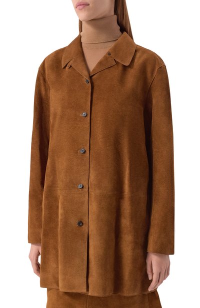 Замшевый жакет LE17SEPTEMBRE коричневого цвета по цене 133000 руб., арт. LS2579CT001EBR, фото 3 Замшевый жакет LE17SEPTEMBRE, арт. LS2579CT001EBR, фото 3