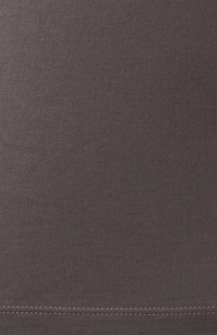 Мужская хлопковая футболка BRUNELLO CUCINELLI темно-серого цвета, арт. M0B131308 | Фото 6 (Материал сплава: Проставлено; Длина (для топов): Стандартные; Драгоценные камни: Проставлено; Материал внешний: Хлопок; Рукава: Короткие; Принт: Без принта; Стили: Кэжуэл; Мужское Кросс-КТ: Футболка-одежда; Кросс-КТ: Джерси)