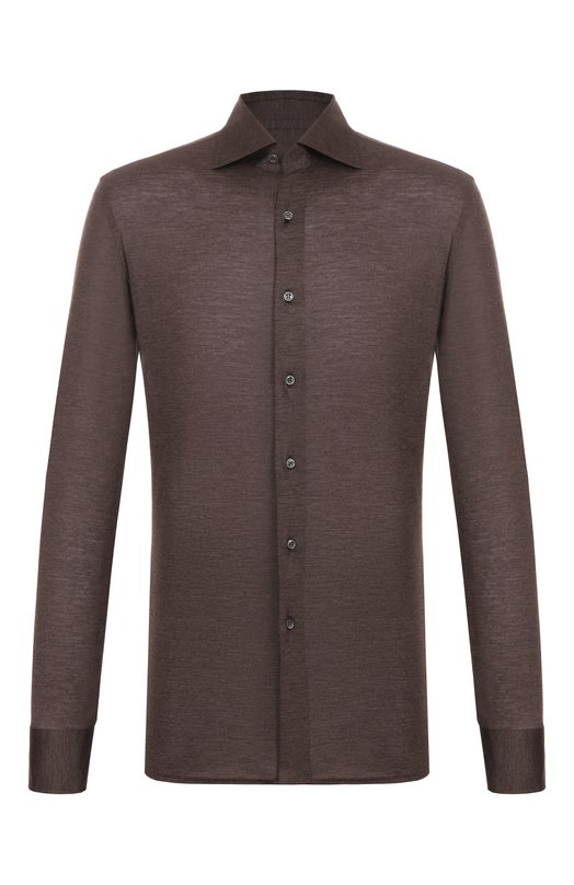 Кашемировая рубашка MVST MAN SHIRT L/S/15804 Коричневый MAN SHIRT L/S/15804