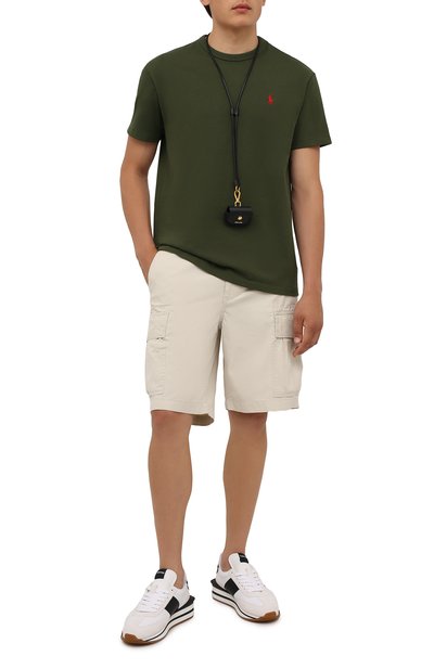 Хлопковая футболка POLO RALPH LAUREN зеленого цвета по цене 8705 руб., арт. 710811284, фото 2 Хлопковая футболка POLO RALPH LAUREN, арт. 710811284, фото 2