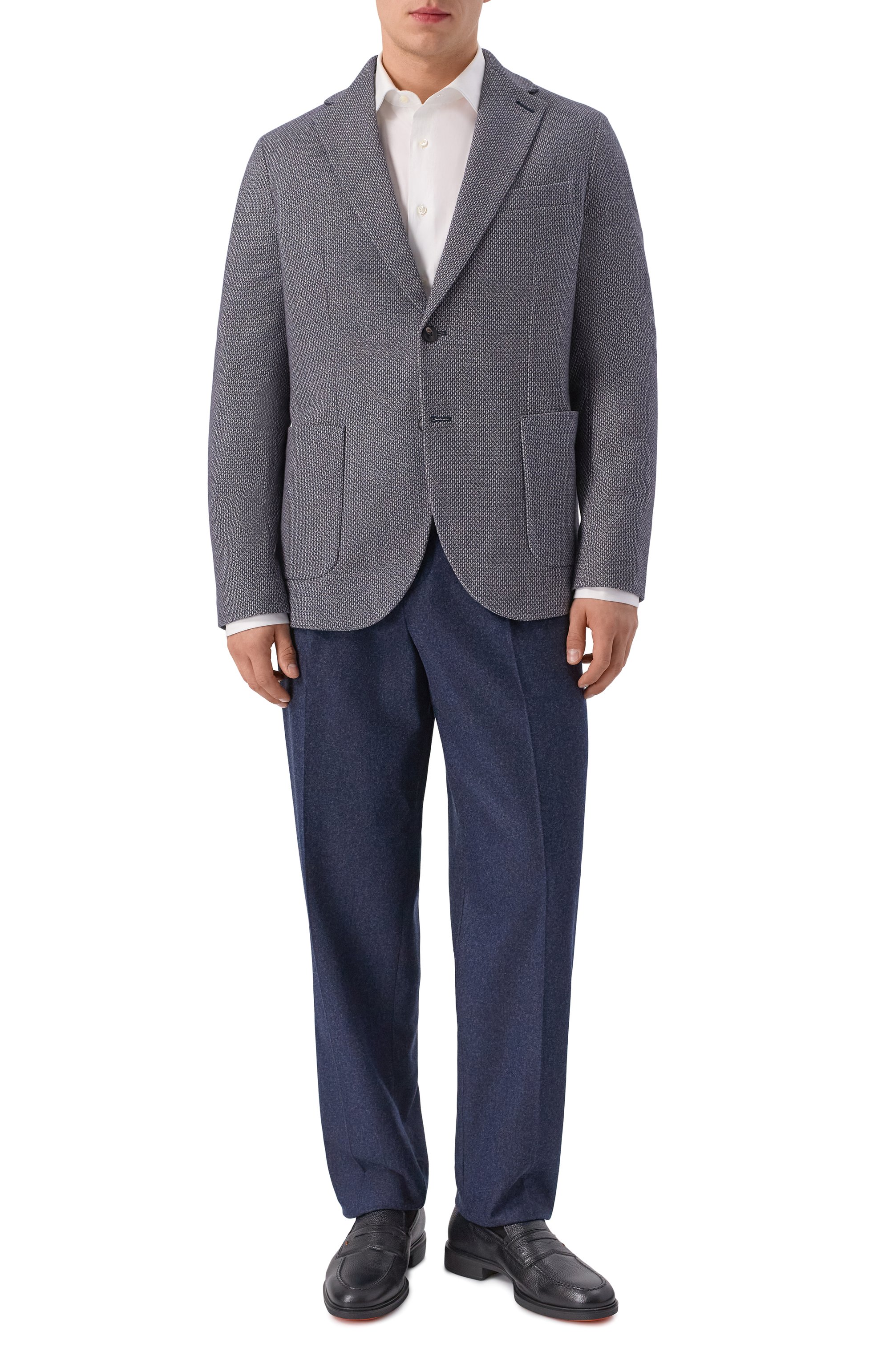 Хлопковый пиджак CIRCOLO 1901 темно-синего цвета по цене 64100 руб., арт. CN4997, фото 2 Хлопковый пиджак CIRCOLO 1901, арт. CN4997, фото 2