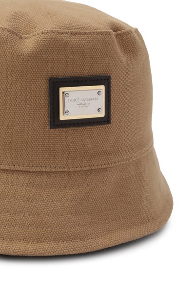 Хлопковая панама DOLCE & GABBANA бежевого цвета по цене 25100 руб., арт. LB5H55/G703A, фото 3 Хлопковая панама DOLCE & GABBANA, арт. LB5H55/G703A, фото 3