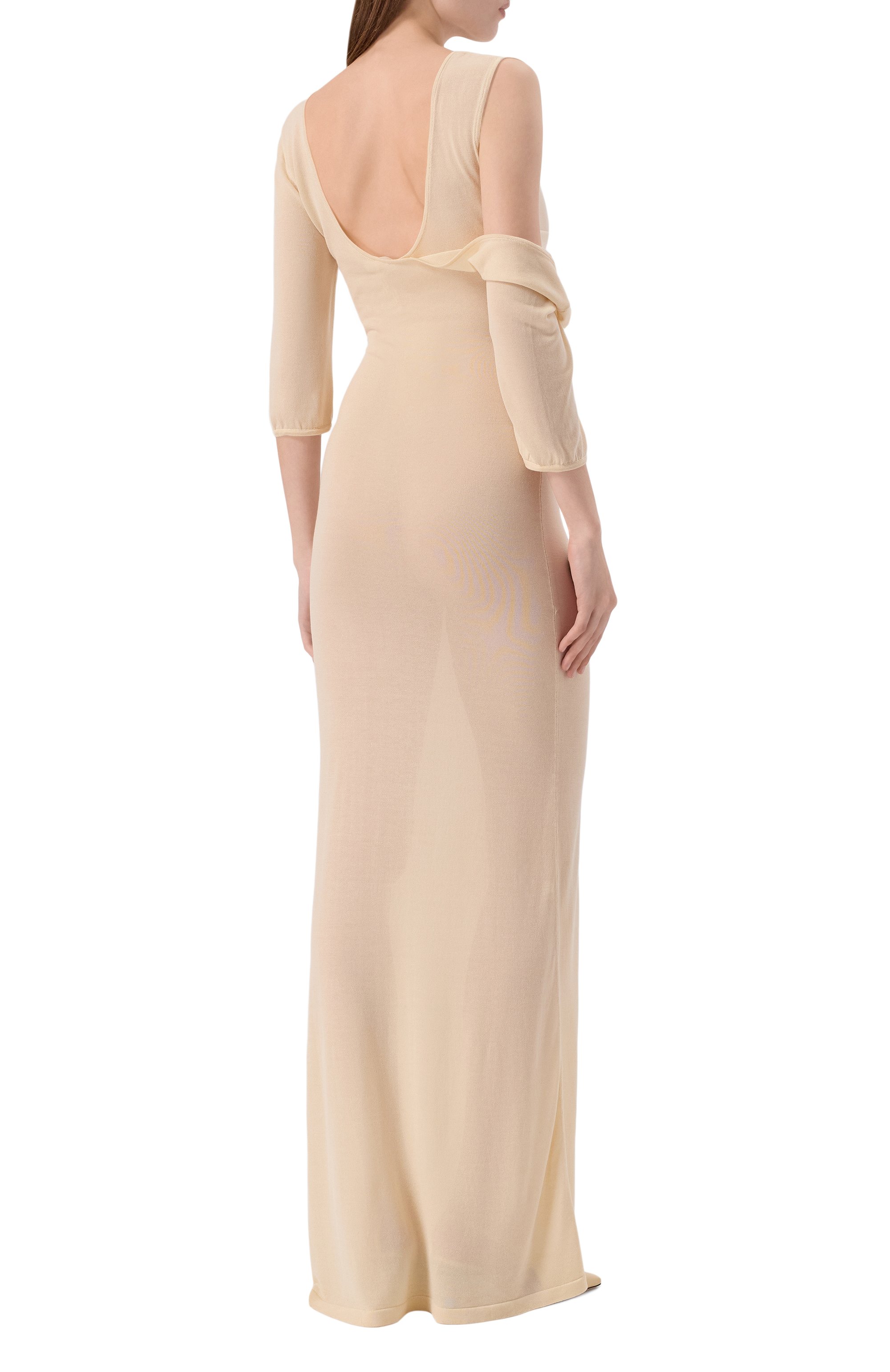 Платье AYA MUSE бежевого цвета по цене 96150 руб., арт. AMFW2505, фото 3 Платье AYA MUSE, арт. AMFW2505, фото 3