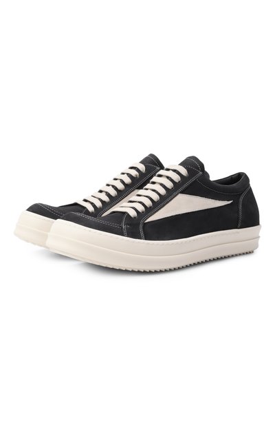 Мужские кеды temple vintage из нубука RICK OWENS, арт. RU01F2897/LCNWLV