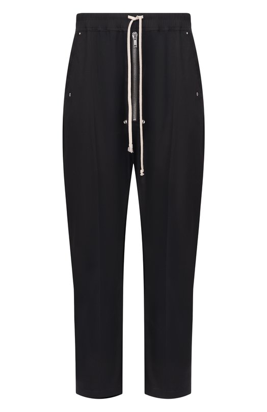 Хлопковые брюки Rick Owens RU01F2361/TE Чёрный RU01F2361/TE