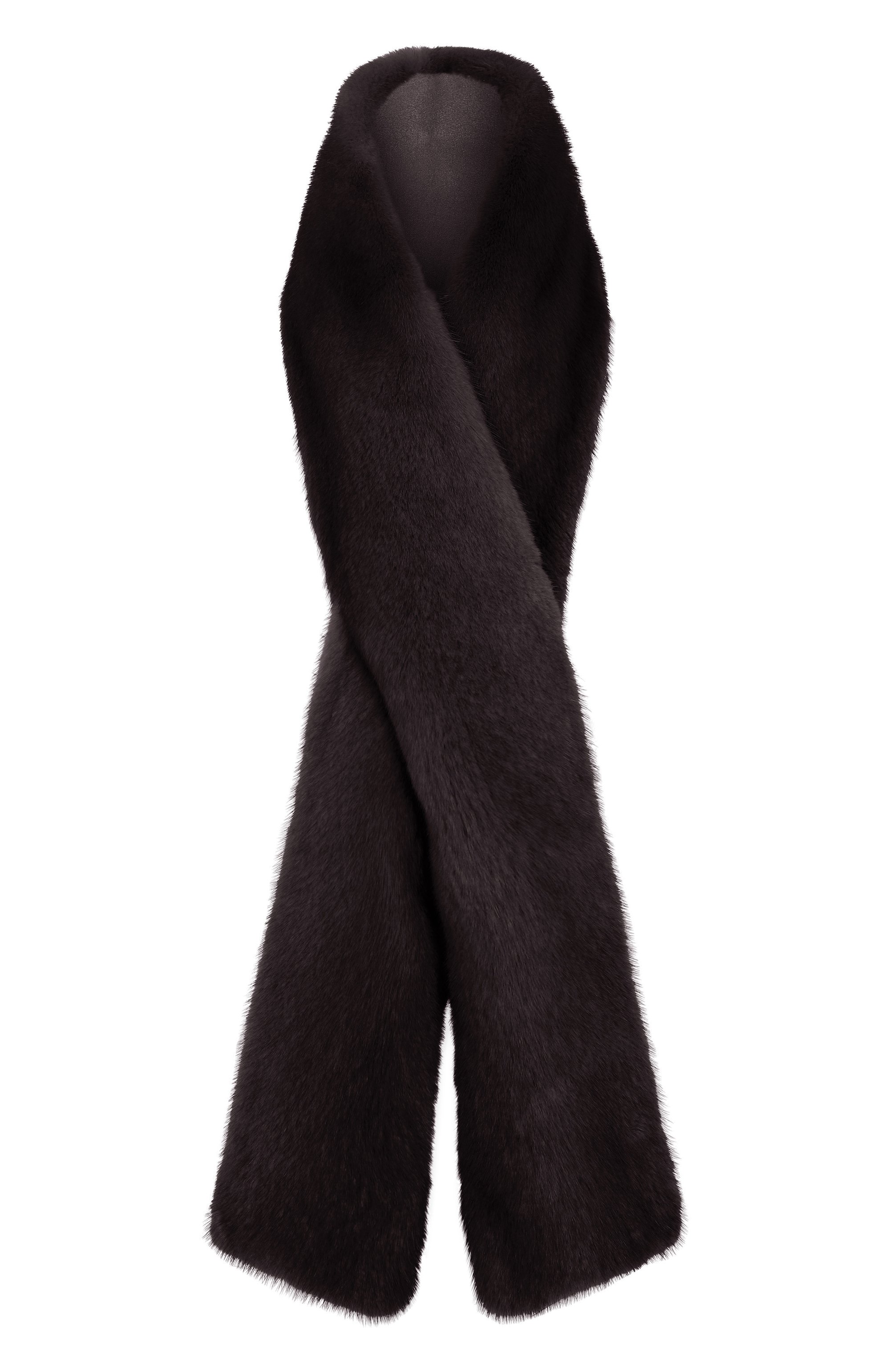 Меховой шарф из норки MVST, арт. MSC-01 MINK BLACK, фото 1