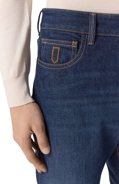 Джинсы regular fit CANALI темно-синего цвета по цене 68200 руб., арт. 91719/PD01430, фото 5 Джинсы regular fit CANALI, арт. 91719/PD01430, фото 5