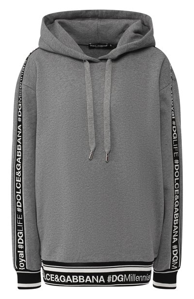 Женский хлопковый пуловер с капюшоном DOLCE & GABBANA, арт. F9D14T/FU7DU