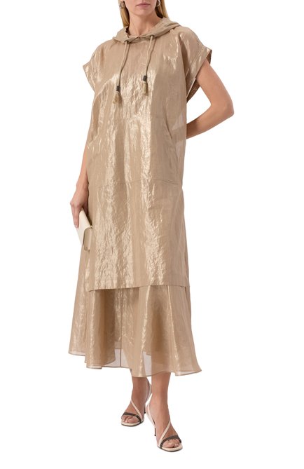 Женская хлопковая туника BRUNELLO CUCINELLI, арт. MP950EN909