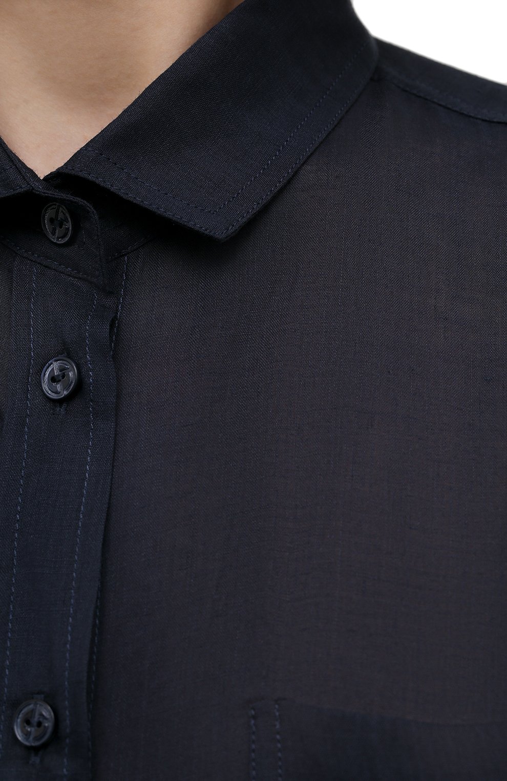 Рубашка GIORGIO ARMANI синего цвета по цене 99450 руб., арт. 1WHCC01L/T00NW, фото 5 Рубашка GIORGIO ARMANI, арт. 1WHCC01L/T00NW, фото 5