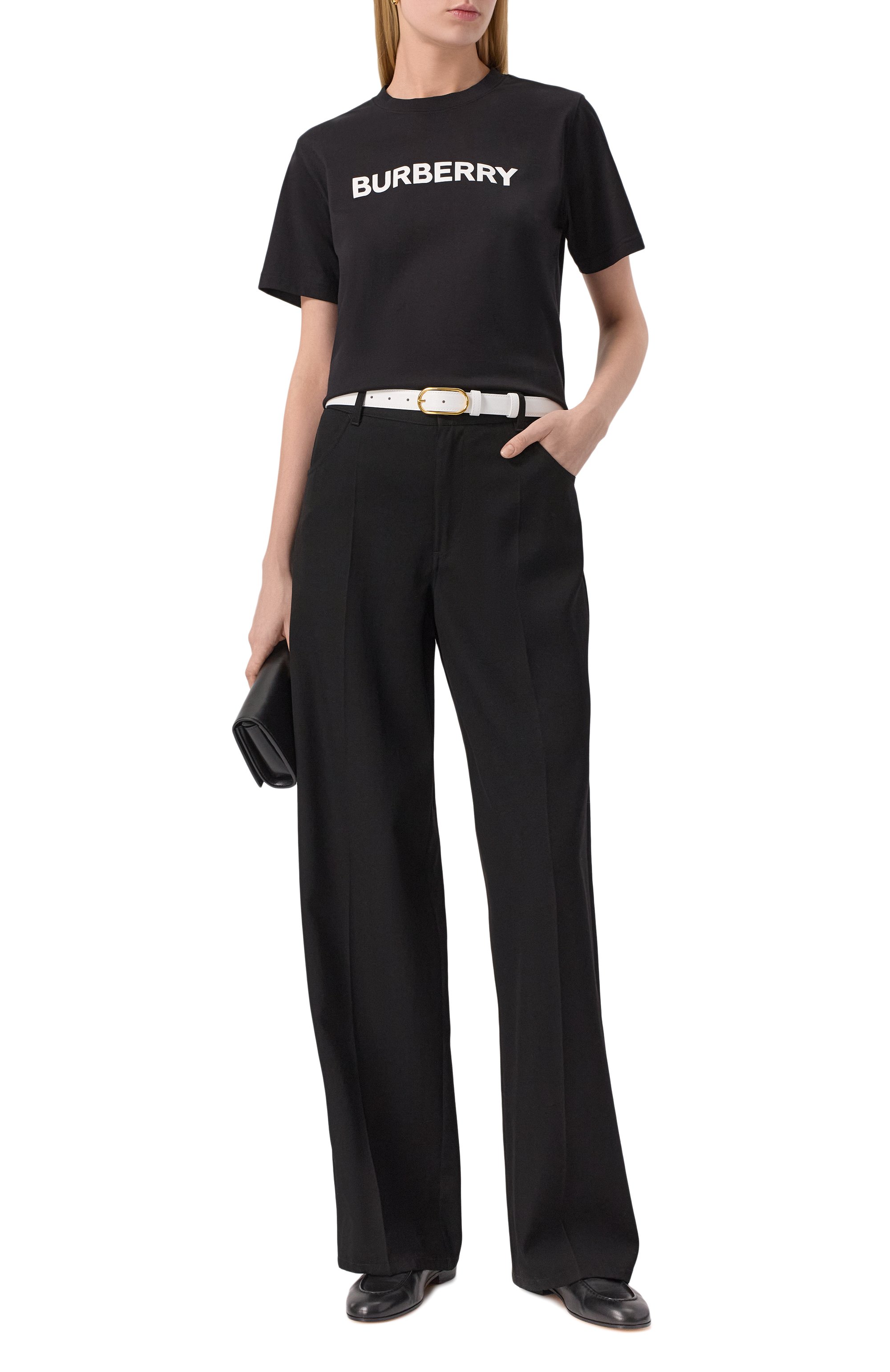 Хлопковая футболка BURBERRY, арт. 8080324, фото 2