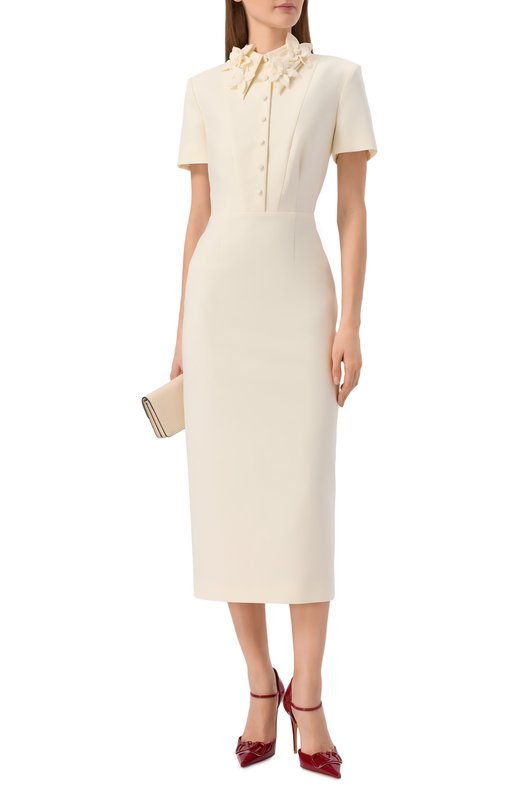 Шерстяное платье Shervarli DR26-0028 Кремовый  DR26-0028 Фото 2