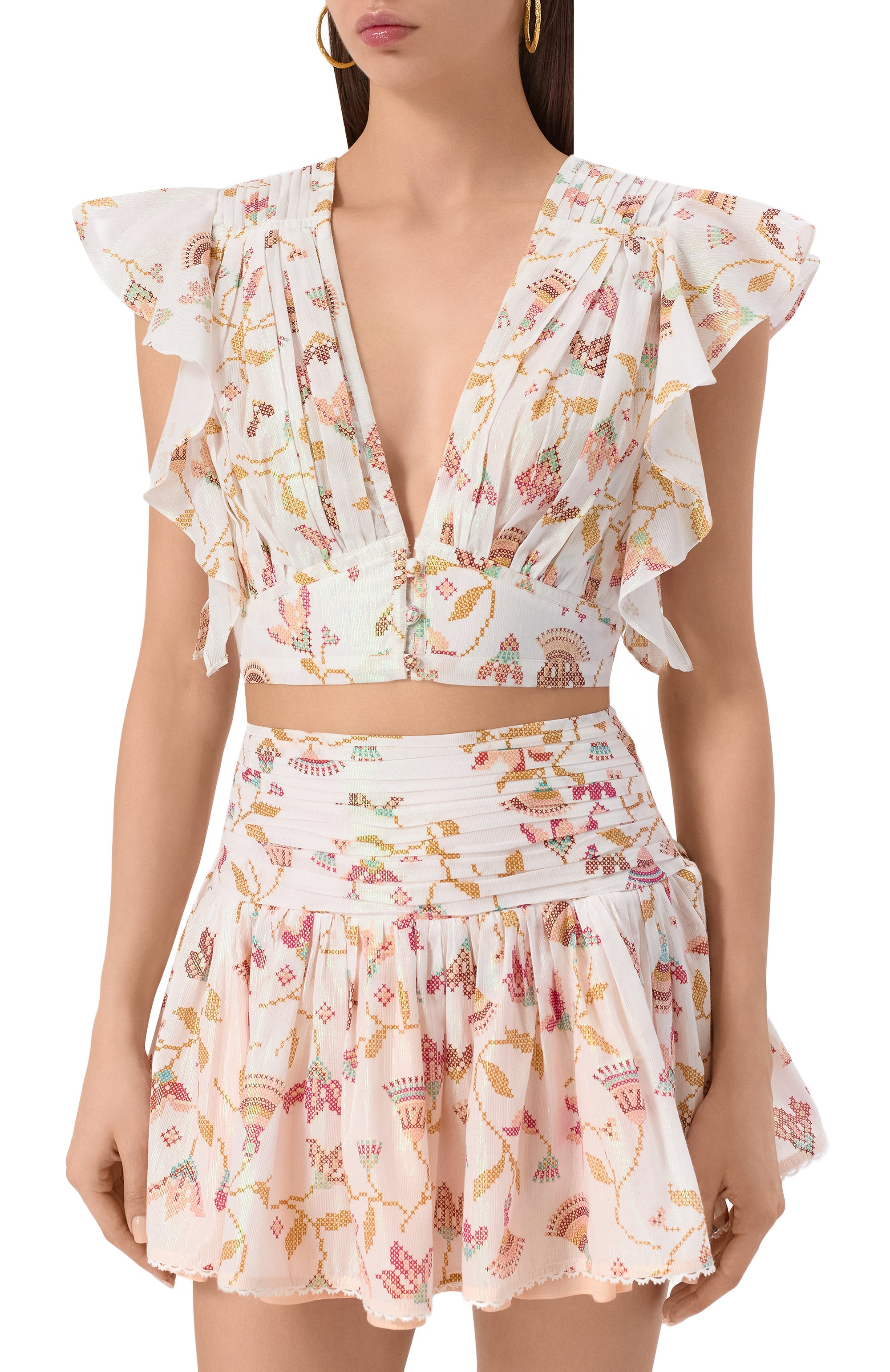 Хлопковый топ POUPETTE ST BARTH, арт. WKKS25DKYYP, фото 3