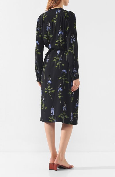Платье с принтом DRIES VAN NOTEN черного цвета по цене 61900 руб., арт. 192-11058-8009, фото 4 Платье с принтом DRIES VAN NOTEN, арт. 192-11058-8009, фото 4