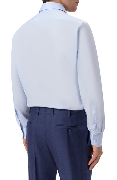 Хлопковая сорочка FRAY голубого цвета по цене 56600 руб., арт. TAMIGI/721, фото 4 Хлопковая сорочка FRAY, арт. TAMIGI/721, фото 4