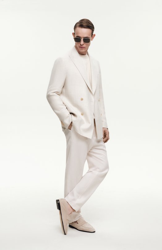 Пиджак изо льна и шерсти Corneliani 25X009-2518258 Кремовый  25X009-2518258 Фото 10