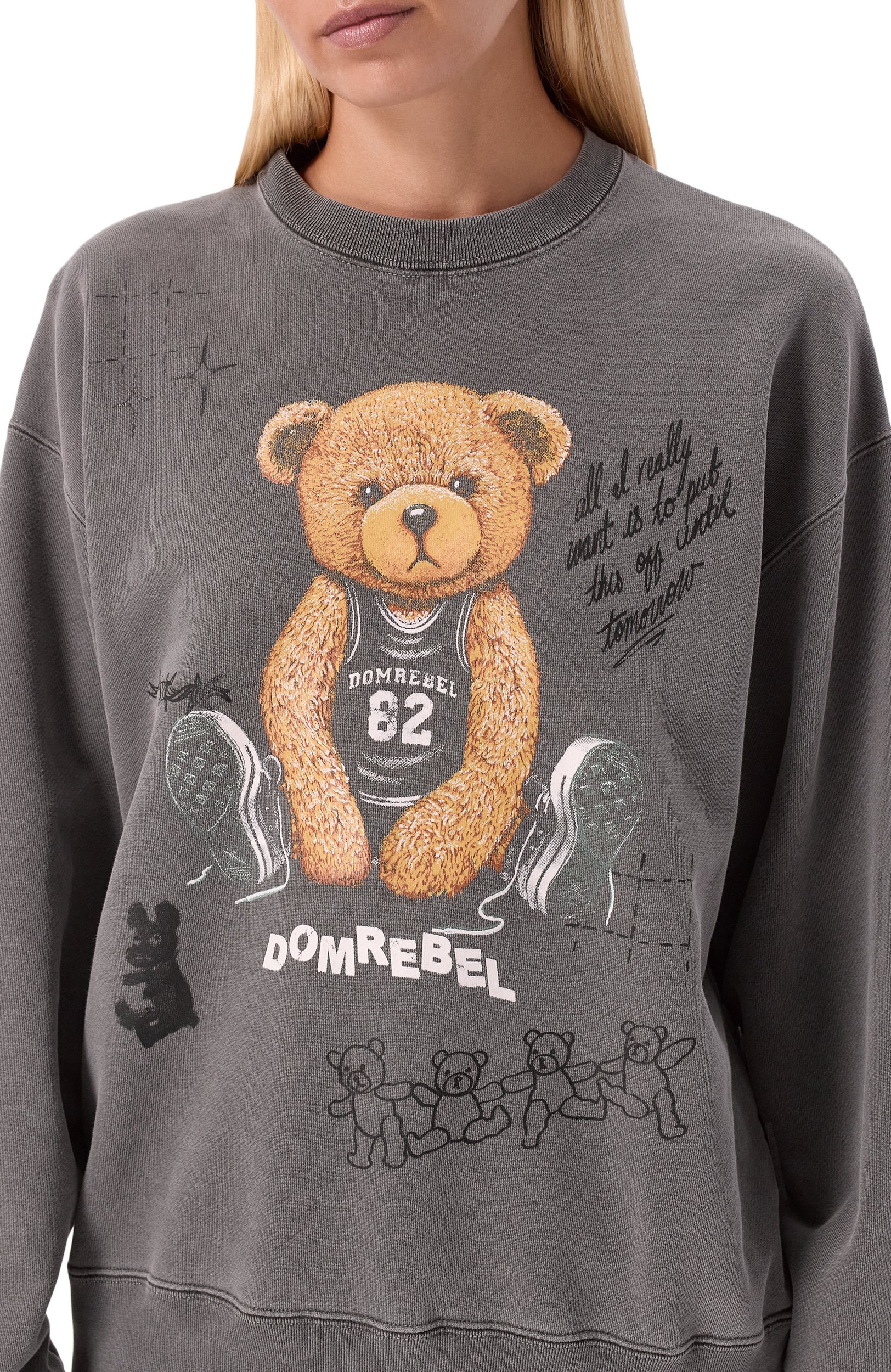 Хлопковый свитшот DOMREBEL, арт. PLAY SKETCH/SWEATSHIRT, фото 5