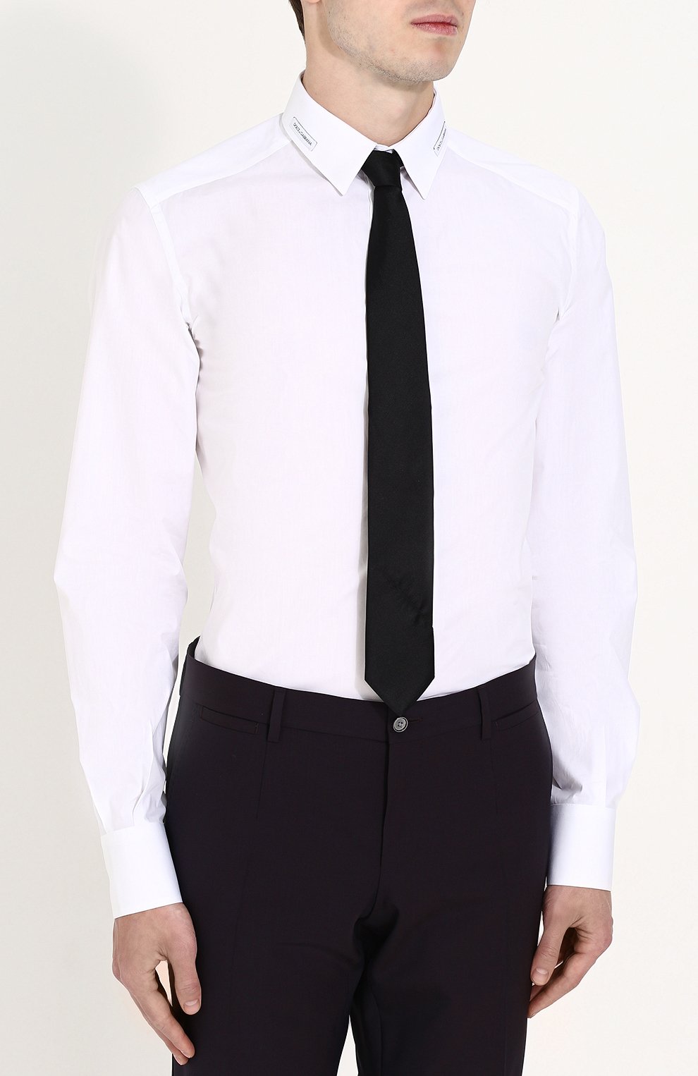 Хлопковая сорочка с воротником кент DOLCE & GABBANA, арт. G5EY2T/FU5GK, фото 4