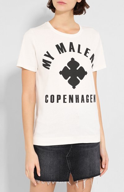 Хлопковая футболка BY MALENE BIRGER, арт. Q67468001/MARIANNE, фото 3