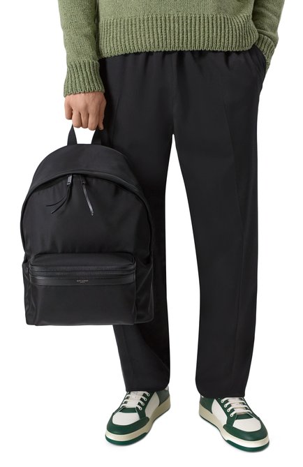 Мужской рюкз�ак city medium SAINT LAURENT черного цвета, арт. FAEBW | Фото 2 (Автоматизация ТО: Проставлено; Размер: large; Автоматизация состава: Проставлено; Материал: Текстиль; Ремень/цепочка: На ремешке)