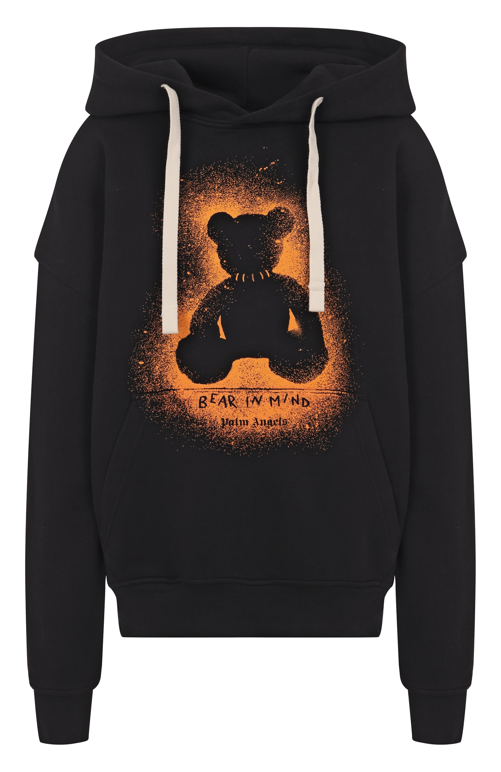 Хлопковое худи PALM ANGELS черного цвета по цене 42200 руб., арт. PMBB17EF25FLE005, фото 1 Хлопковое худи PALM ANGELS, арт. PMBB17EF25FLE005, фото 1