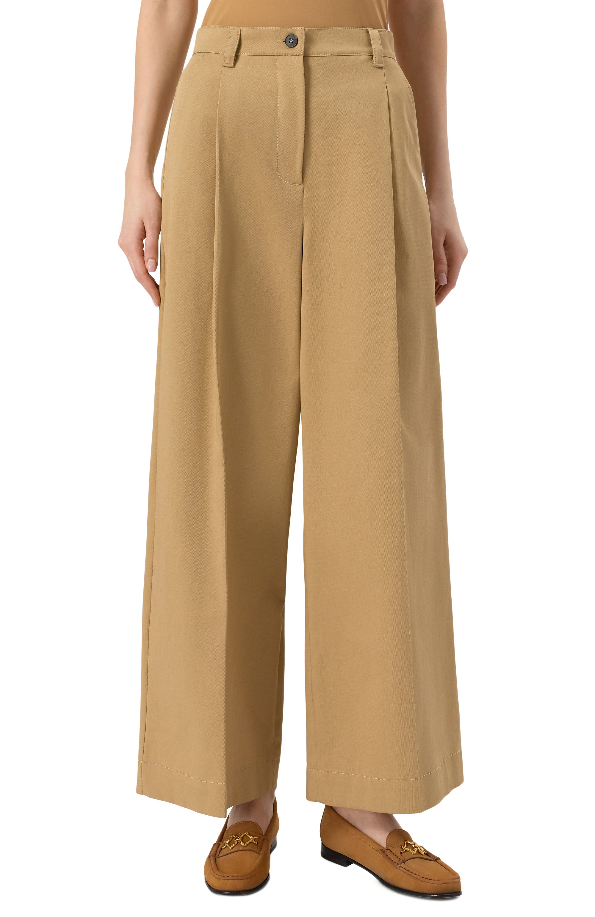 Хлопковые брюки WEEKEND MAX MARA, арт. NEBBIE, фото 3