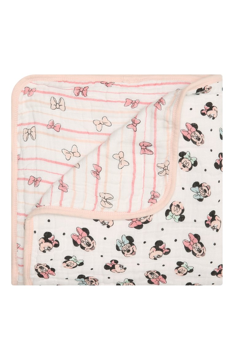 Детского хлопковое одеяло ADEN+ANAIS розового цвета, арт. EMBC10001DI | Фото 1 (Материал: Текстиль, Хлопок; Материал сплава: Проставлено; Нос: Не проставлено)