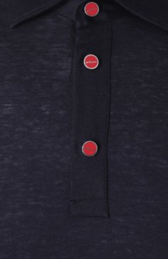 Мужское поло KITON темно-синего цвета, арт. UMCP0SH0924215 | Фото 6 (Рукава: Длинные; Длина (для топов): Стандартные; Материал внешний: Хлопок; Стили: Кэжуэл; Застежка: Пуговицы; Принт: Без принта; Кросс-КТ: Джерси; Мужское Кросс-КТ: Футболка-одежда)
