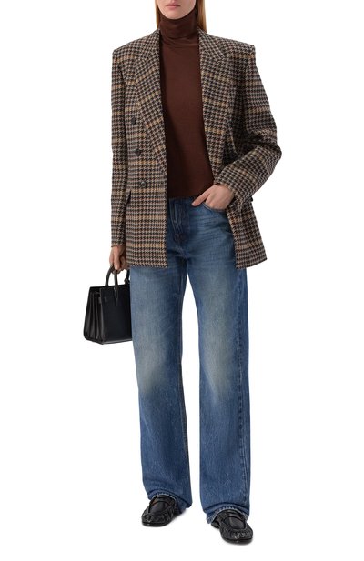 Кожаные пенни-лоферы le loafer SAINT LAURENT, арт. 766876/AA00K, фото 3