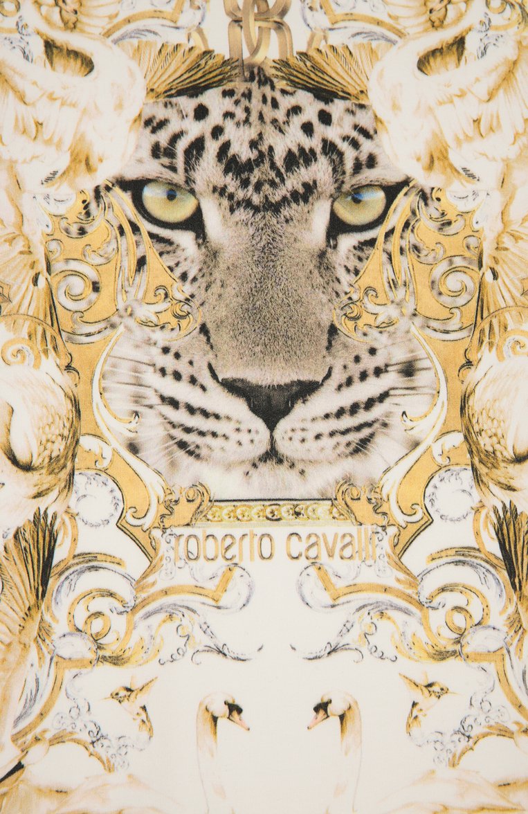 Лонгслив из эластичного хлопка с принтом ROBERTO CAVALLI, арт. 7F8020/FA170/2-6, фото 1